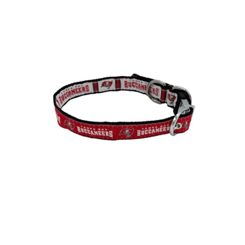 NFL Reversible Tampa Bay Buccaneers bucs Dog Collar (Size M) Two-Sided Collar